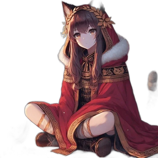 crown, dress, hat, staff transparent PNG cut-out