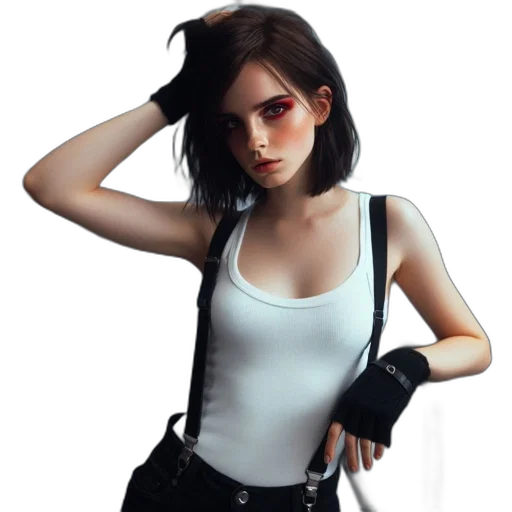 jacket, robot, staff, weapon transparent PNG cut-out