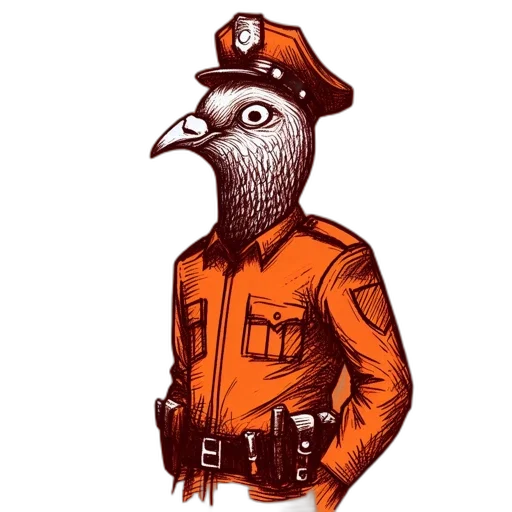 jacket, staff, animal, robot transparent PNG cut-out