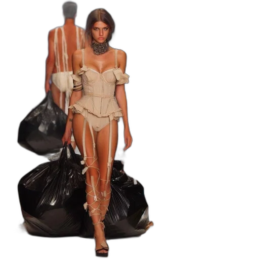 dress, earth tones, fashion, show transparent PNG cut-out