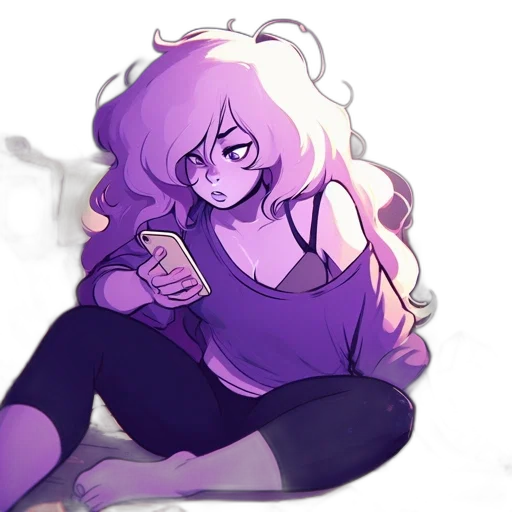 creature, hair, staff, face transparent PNG cut-out