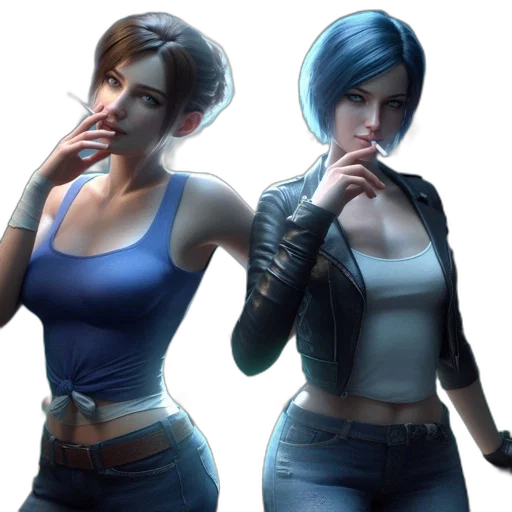 concept art, 3d render, cyberpunk, comic book art transparent PNG cut-out