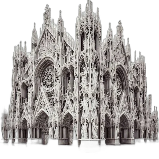 building, crown, 3d render, concept art transparent PNG cut-out