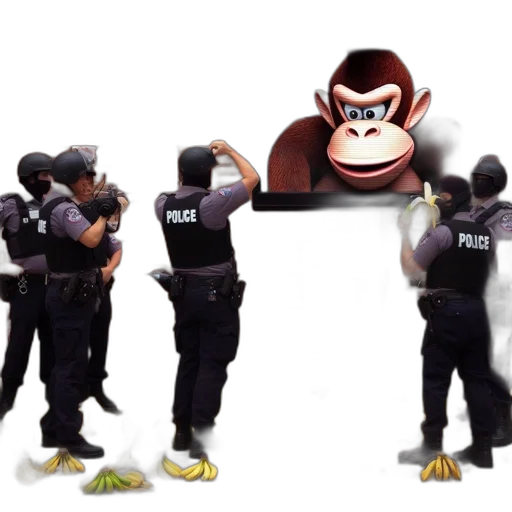 staff, concept art, 3d render, police transparent PNG cut-out