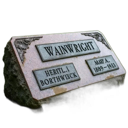 3d render, weathered, stone, headstone transparent PNG cut-out