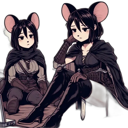 concept art, anime, cartoon, pixel art transparent PNG cut-out