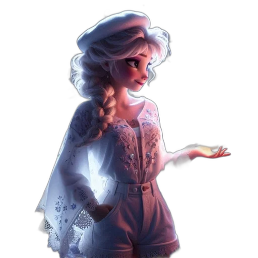 dress, crown, hat, staff transparent PNG cut-out
