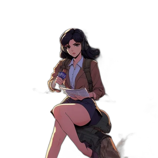 staff, jacket, weapon, dress transparent PNG cut-out