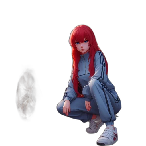 hair, creature, jacket, dress transparent PNG cut-out