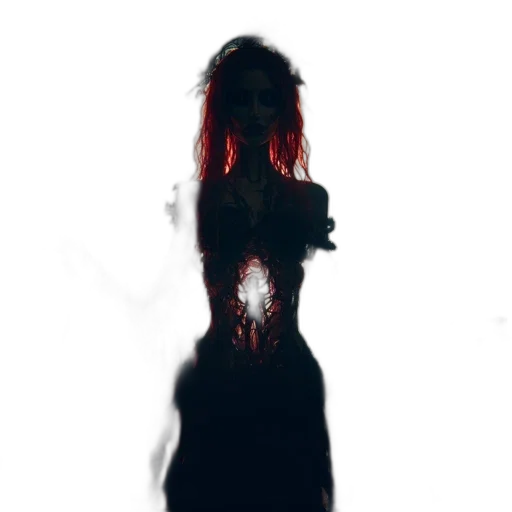 dress, creature, mask, staff transparent PNG cut-out