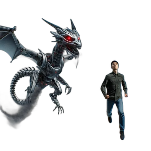 dragon, creature, concept art, 3d render transparent PNG cut-out