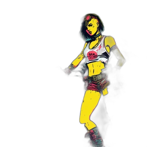 dress, comic book art, concept art, pixel art transparent PNG cut-out
