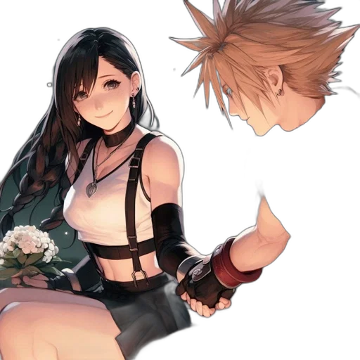 weapon, sword, dress, flower transparent PNG cut-out