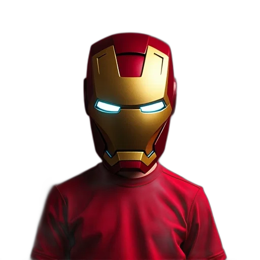 mask, robot, 3d render, comic book art transparent PNG cut-out