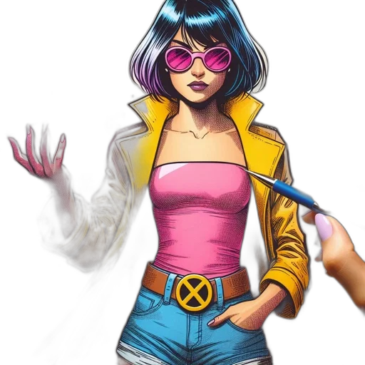 jacket, staff, comic book art, concept art transparent PNG cut-out