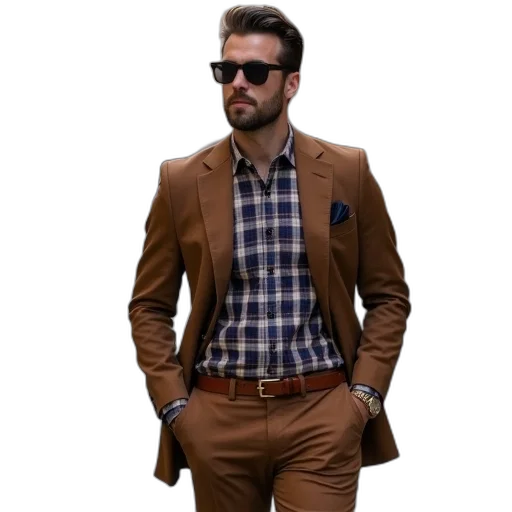 jacket, staff, photorealistic, 3d render transparent PNG cut-out
