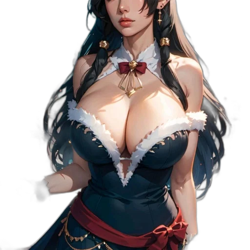dress, staff, crown, fantasy art transparent PNG cut-out