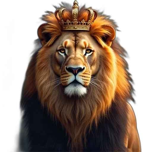 crown, animal, photorealistic, fantasy art transparent PNG cut-out