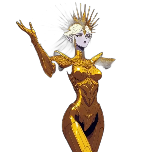 dress, staff, concept art, fantasy art transparent PNG cut-out
