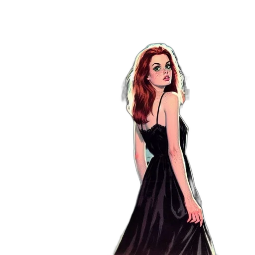 dress, cartoon, concept art, watercolor transparent PNG cut-out
