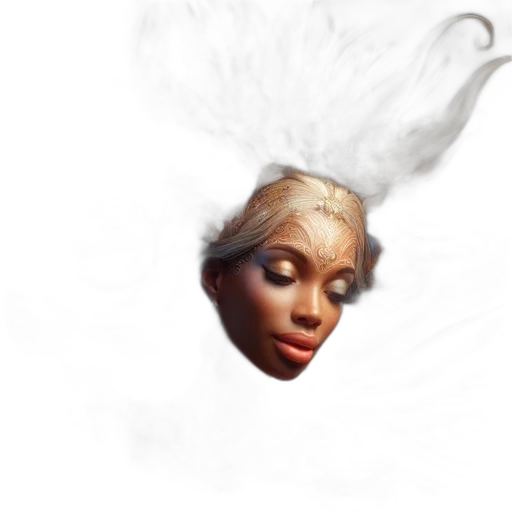 face, hair, crown, creature transparent PNG cut-out