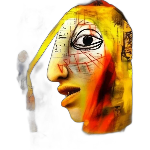 face, mask, robot, creature transparent PNG cut-out