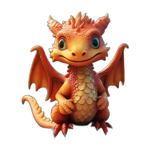 dragon, creature, animal, 3d render transparent PNG cut-out