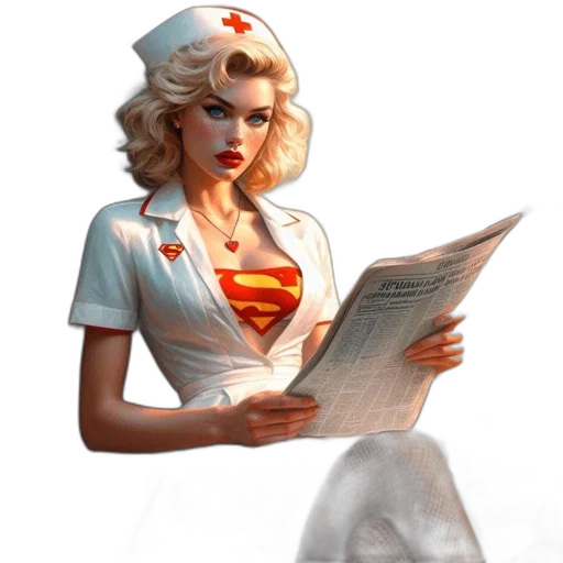 staff, dress, face, comic book art transparent PNG cut-out