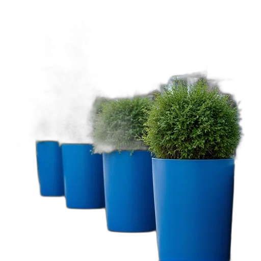 photorealistic, 3d render, fog, blue transparent PNG cut-out