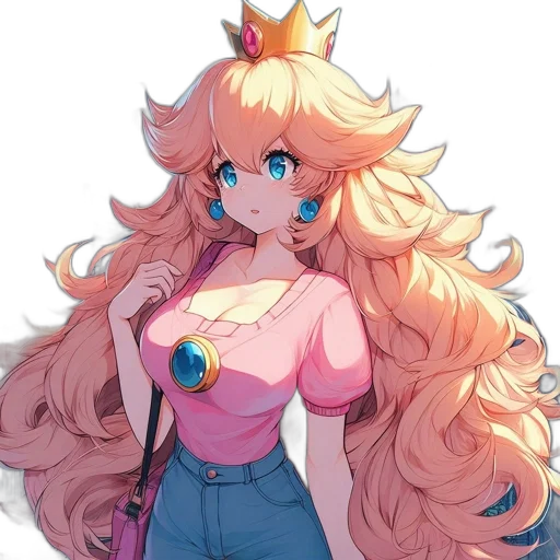 crown, dress, anime, pixel art transparent PNG cut-out