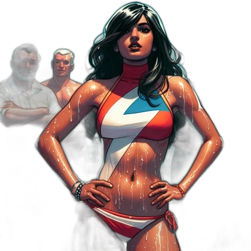 comic book art, concept art, confident, woman transparent PNG cut-out