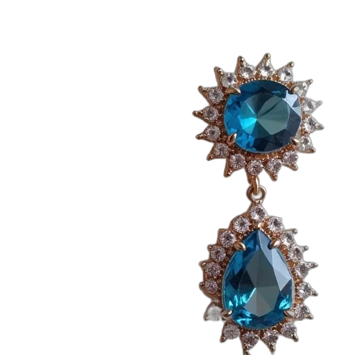 jewelry, crown, blue, three transparent PNG cut-out