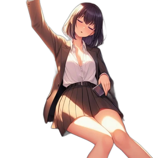 dress, staff, jacket, umbrella transparent PNG cut-out