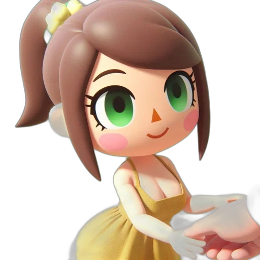 staff, dress, face, 3d render transparent PNG cut-out