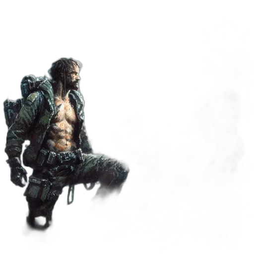 weapon, jacket, sword, concept art transparent PNG cut-out