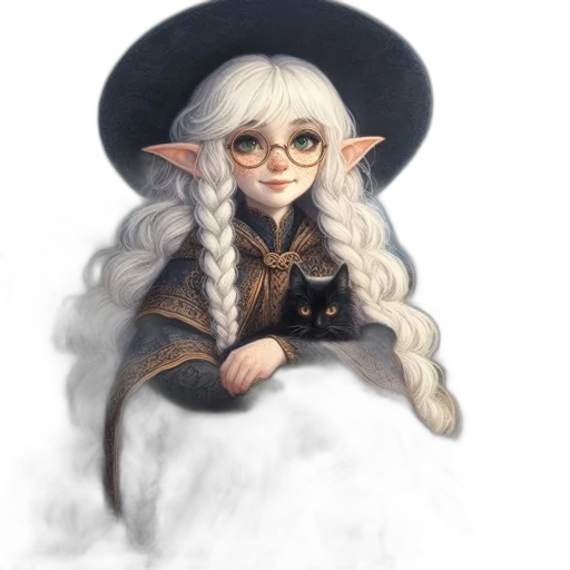 dragon, staff, hat, face transparent PNG cut-out