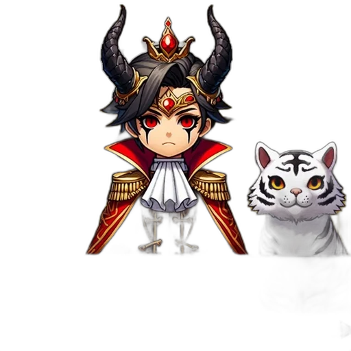 dragon, crown, mask, staff transparent PNG cut-out