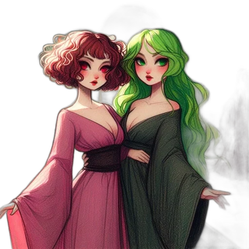 dress, concept art, watercolor, fantasy art transparent PNG cut-out