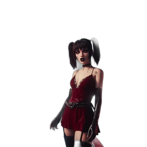 dress, staff, weapon, creature transparent PNG cut-out
