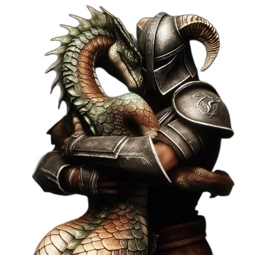 dragon, staff, creature, sword transparent PNG cut-out