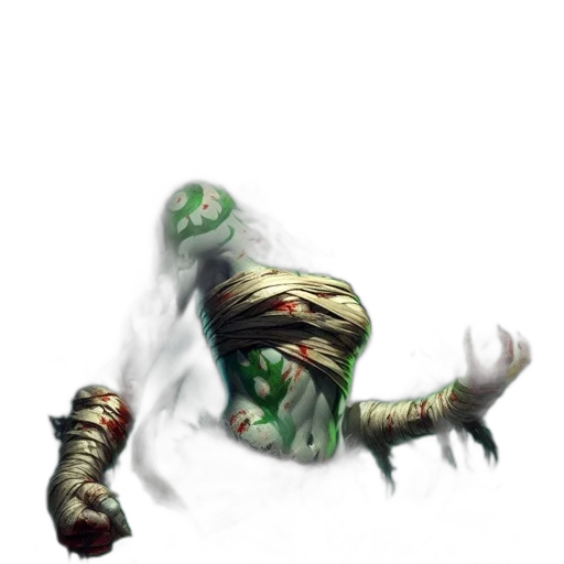 creature, dragon, mask, staff transparent PNG cut-out