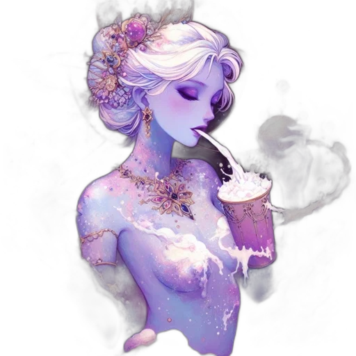 dress, staff, crown, fantasy art transparent PNG cut-out