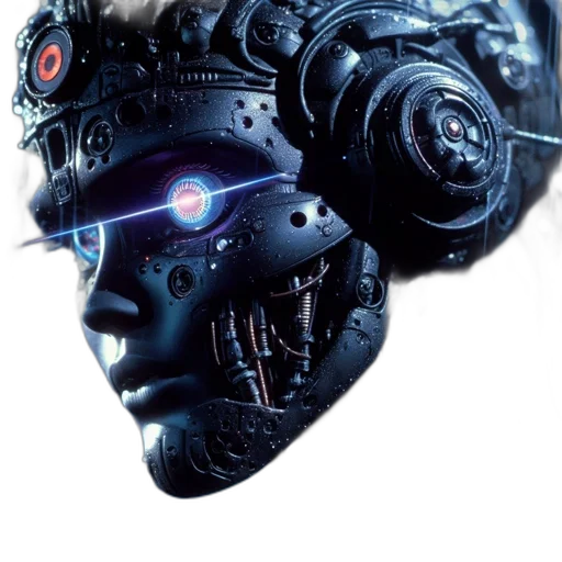 robot, mask, face, crown transparent PNG cut-out