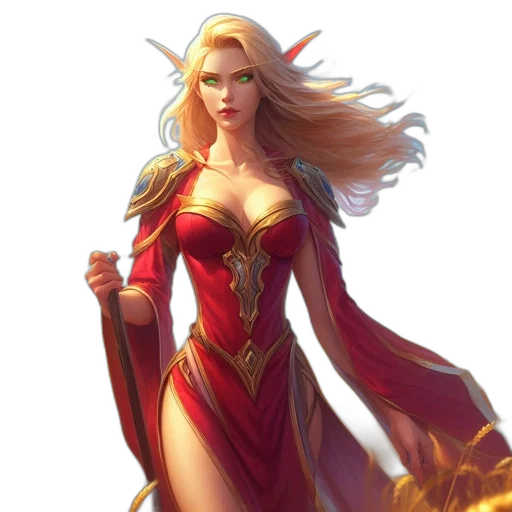 dress, fantasy art, concept art, comic book art transparent PNG cut-out