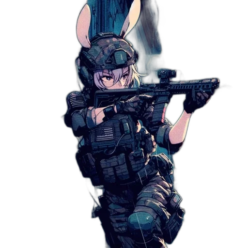 weapon, animal, concept art, cyberpunk transparent PNG cut-out