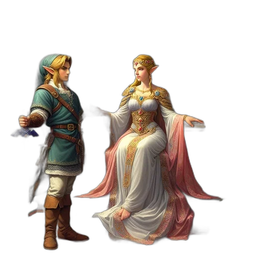 dress, crown, sword, concept art transparent PNG cut-out
