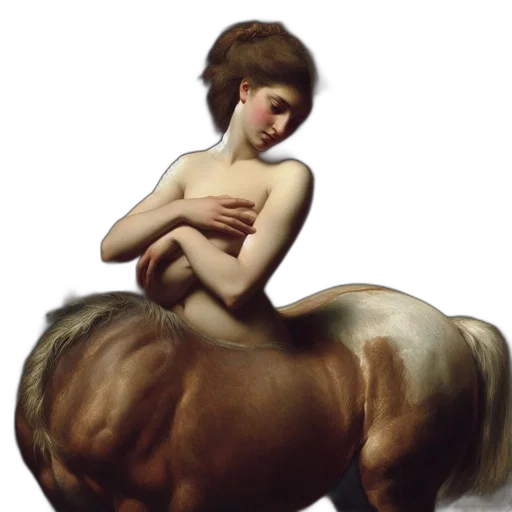 animal, creature, dress, oil painting transparent PNG cut-out