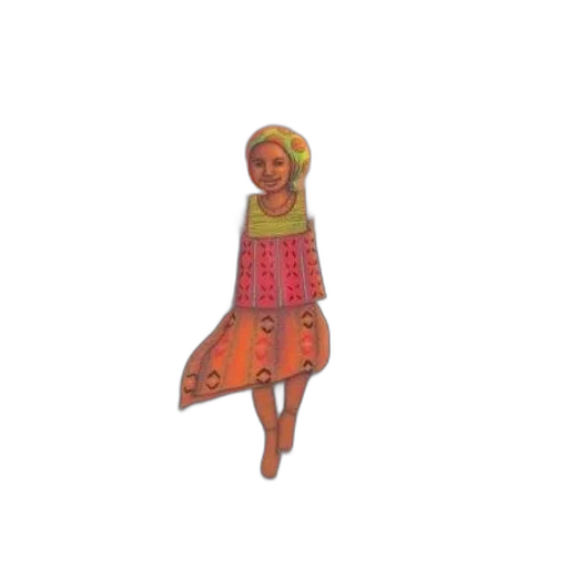 dress, jewelry, umbrella, staff transparent PNG cut-out