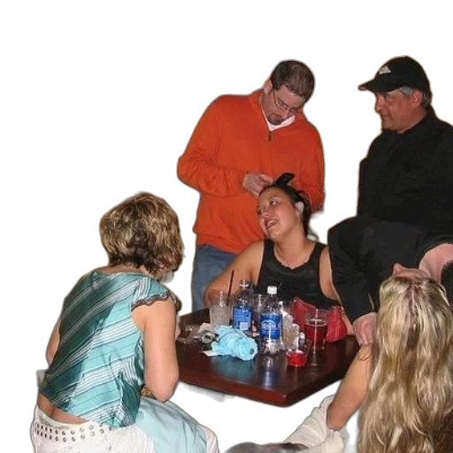 bottle, hat, jacket, staff transparent PNG cut-out