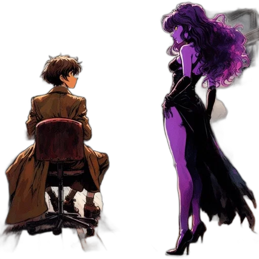concept art, comic book art, fantasy art, anime transparent PNG cut-out
